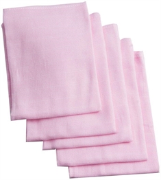 Stofbleer - 5 stks. Lyserøde stofbleer i 100% bomuld - Borås Cotton - 50 x 70 cm.